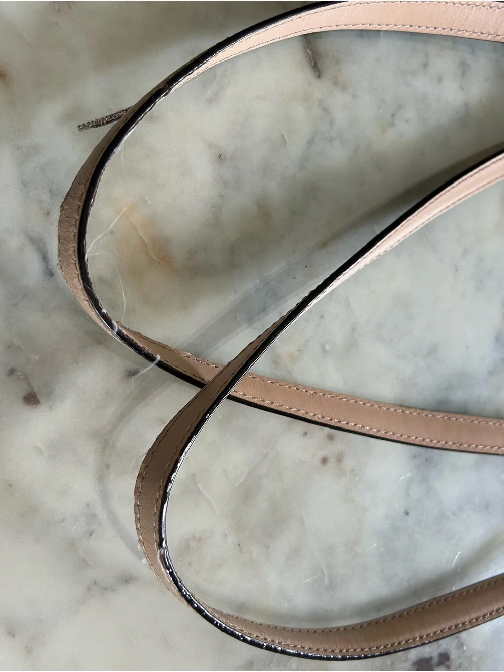 Michael Kors Taupe Leather Tote with Cream Straps